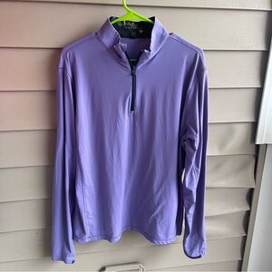Greyson Golf Pullover Mens M Lavender  1/4 Zip Sweater Performance Stretch